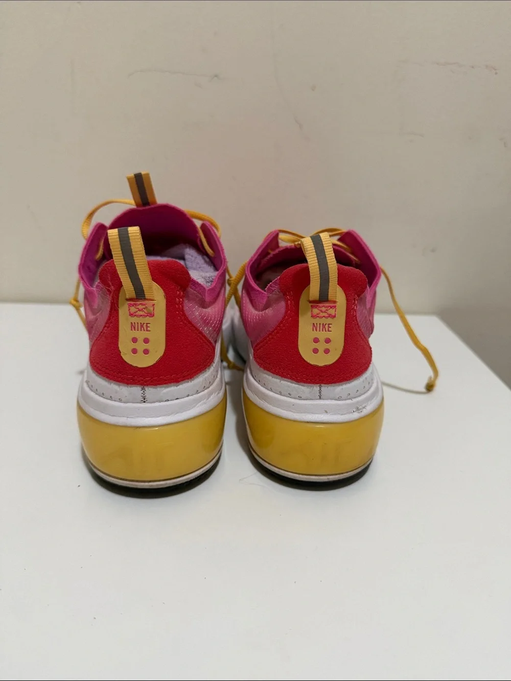 Nike Women’s Pink, Yellow & White Athletic Platform Sneakers